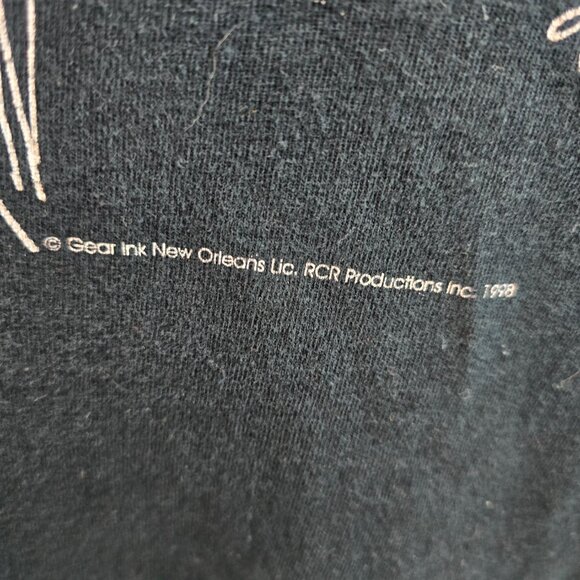 Ray Charles Mens XL Black Graphic T Shirt 1998 Vintage Gear Ink New Orleans 1365 - Picture 4 of 8